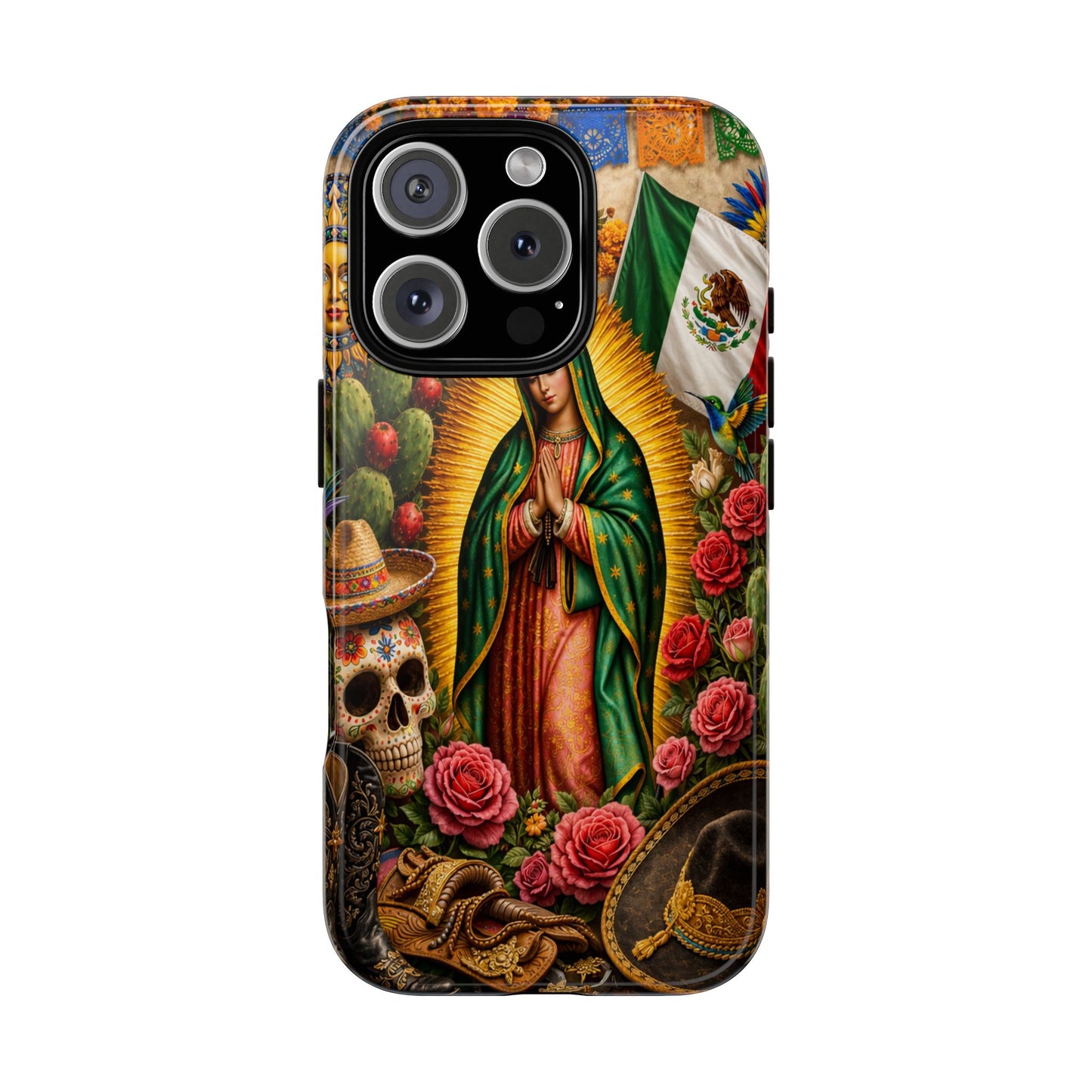 Virgen de Guadalupe Phone Case Mexican Floral iPhone Samsung Pixel Case