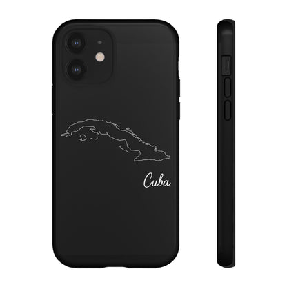 Cuba Outline Phone Case – Minimal Country Map Tough Case (iPhone, Samsung, Pixel)