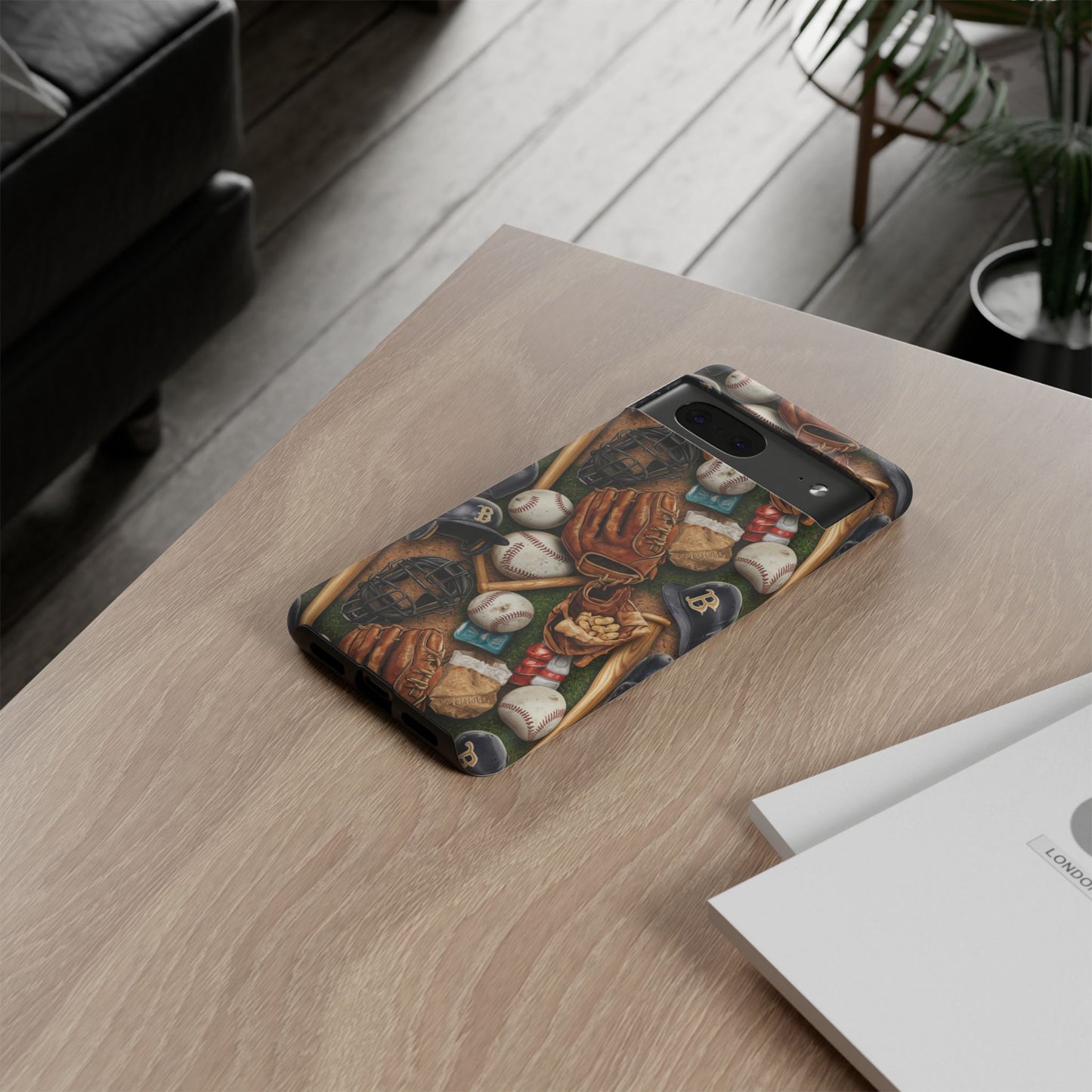 Baseball Gear Collage Phone Case – Vintage Baseball Equipment Sports Tough Case