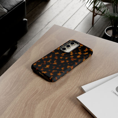 Tortoiseshell Pattern Tough Phone Case | Classic Leopard-Style Protective Cover