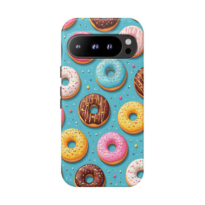 Cute Donut Pattern Phone Case – Colorful Sprinkles Dessert Design for Iphone, Samsung Galaxy and Pixel