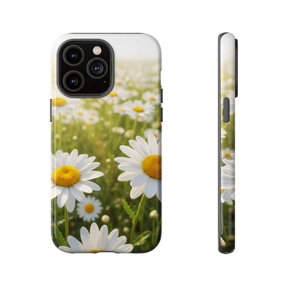 Daisy Phone Case – Floral Spring Field Tough Protective Case (iPhone, Samsung, Pixel)