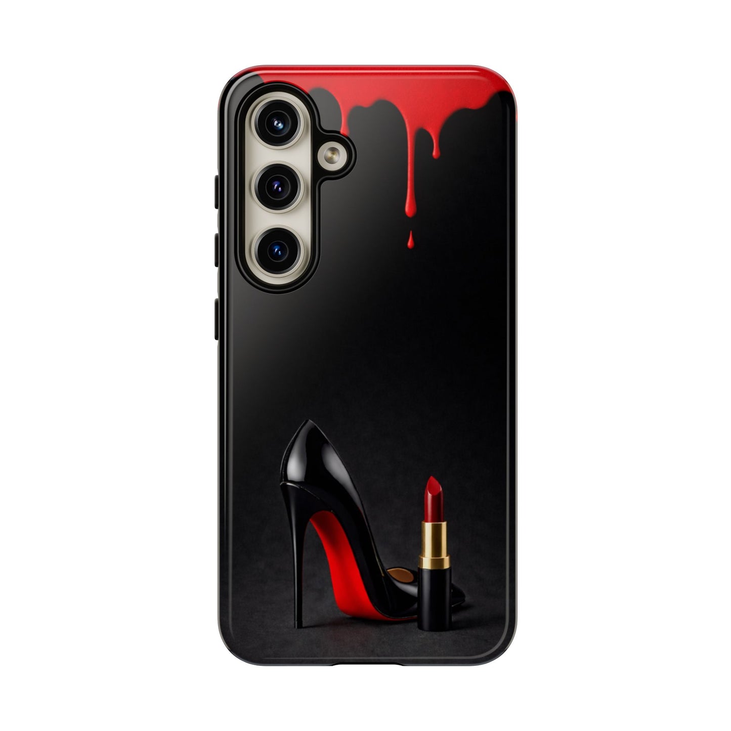 Dark Feminine Red Drip Phone Case – Gothic Glam Tough Cover