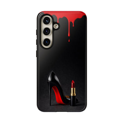 Dark Feminine Red Drip Phone Case – Gothic Glam Tough Cover