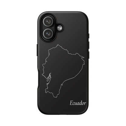 Ecuador Outline Phone Case – Minimal Country Map Tough Case (iPhone, Samsung, Pixel)