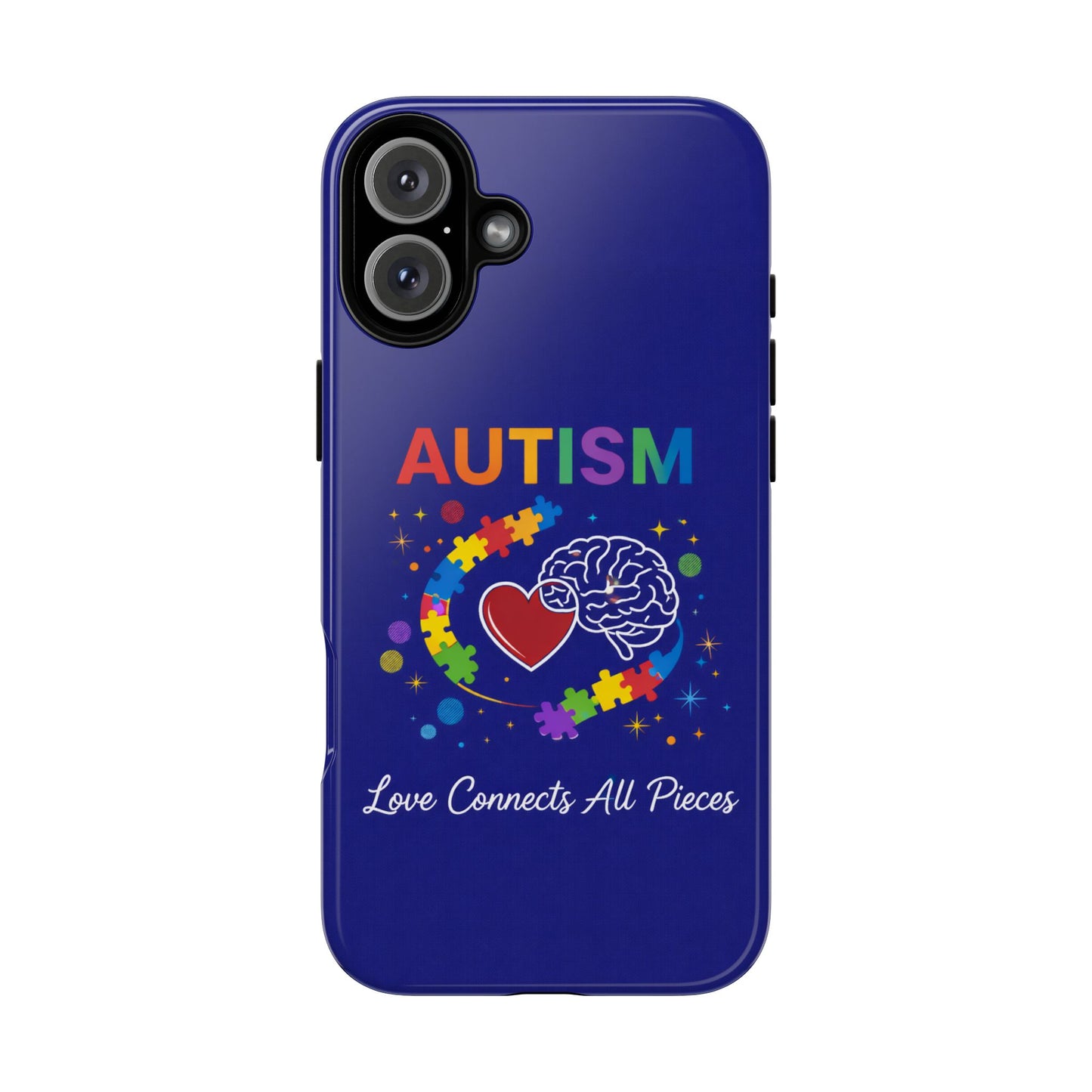 Autism Awareness Tough Case – "Love Connects All Pieces" Phone Case for Iphone, Samsung Galaxy and Pixel