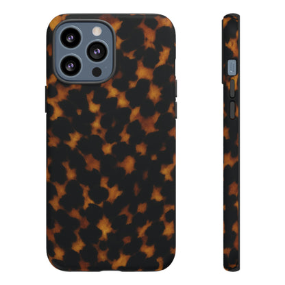 Tortoiseshell Phone Case – Brown Leopard Pattern Luxury Tough Protective Case
