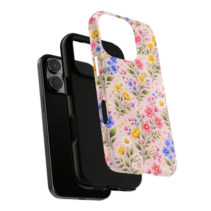 Wildflower Floral Phone Case Vintage Spring Meadow Tough Cover