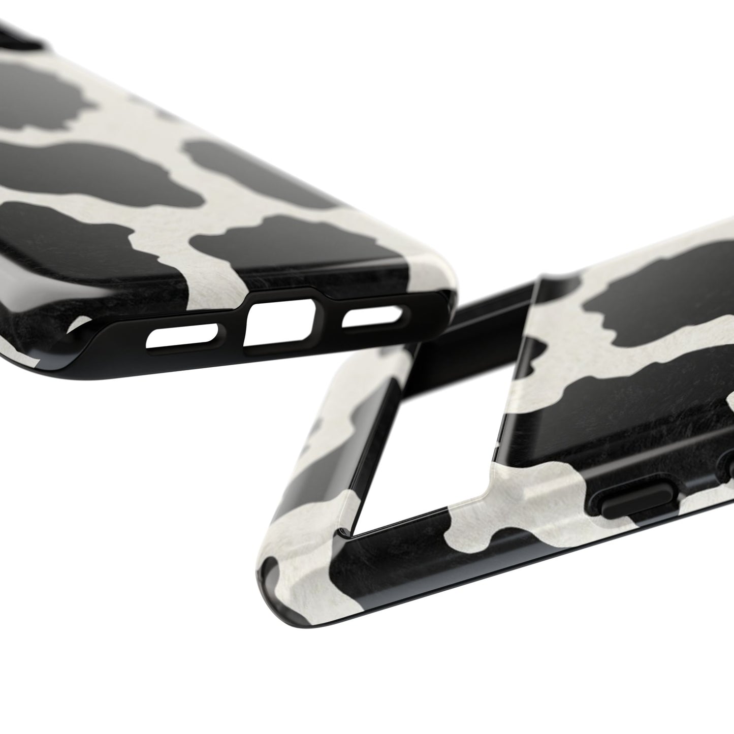 Black & White Cow Print Phone Case | Aesthetic Tough Protective Case