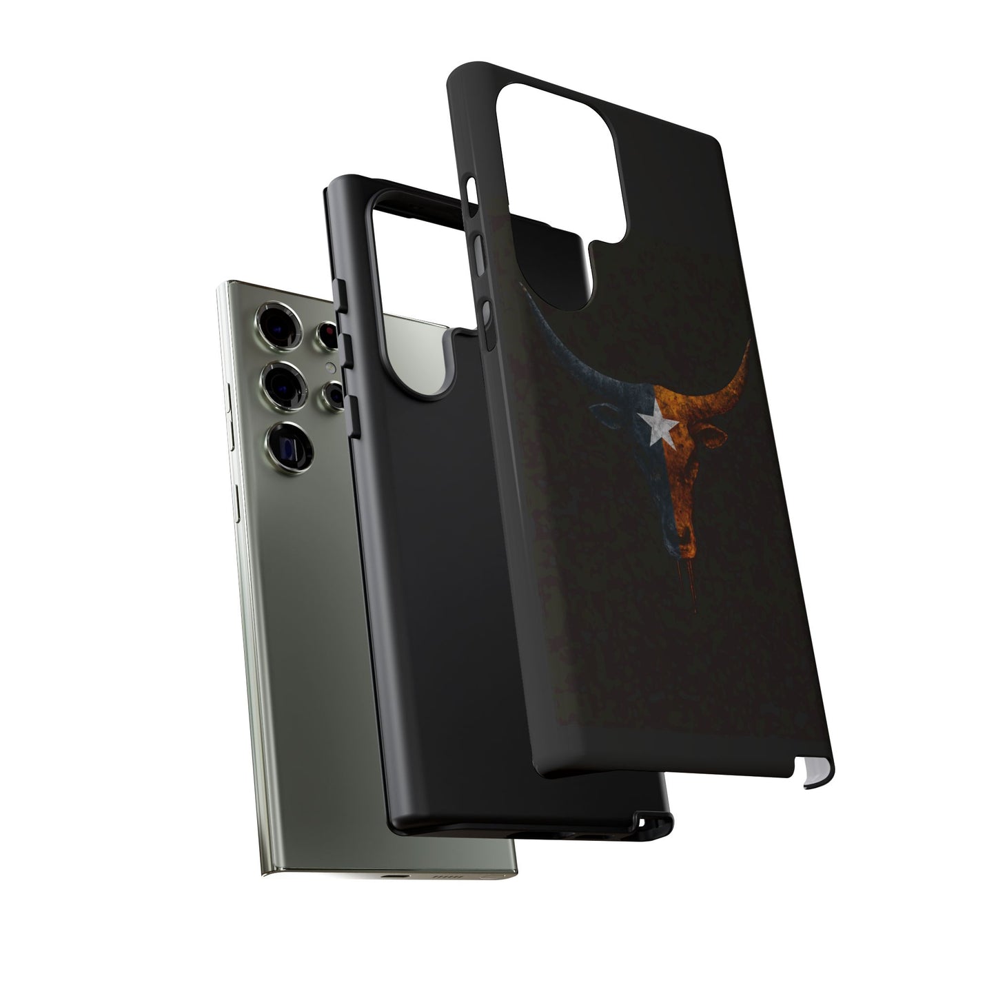 Texas Longhorn Skull Phone Case Western Cowboy Bull iPhone Samsung Cover
