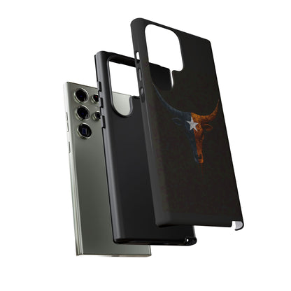 Texas Longhorn Skull Phone Case Western Cowboy Bull iPhone Samsung Cover