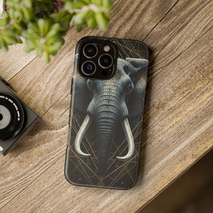 Elephant Mandala Phone Case – Black and Gold Spiritual Elephant Tough Protective Case