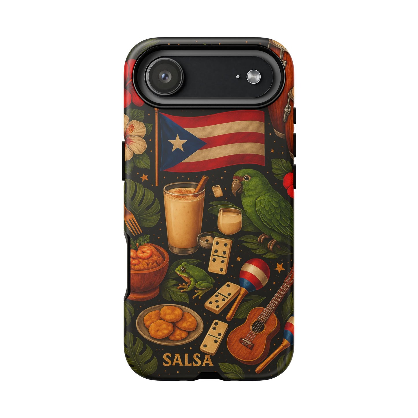 Puerto Rican Culture Phone Case | Boricua Icons Caribbean Aesthetic Tough Protective Case