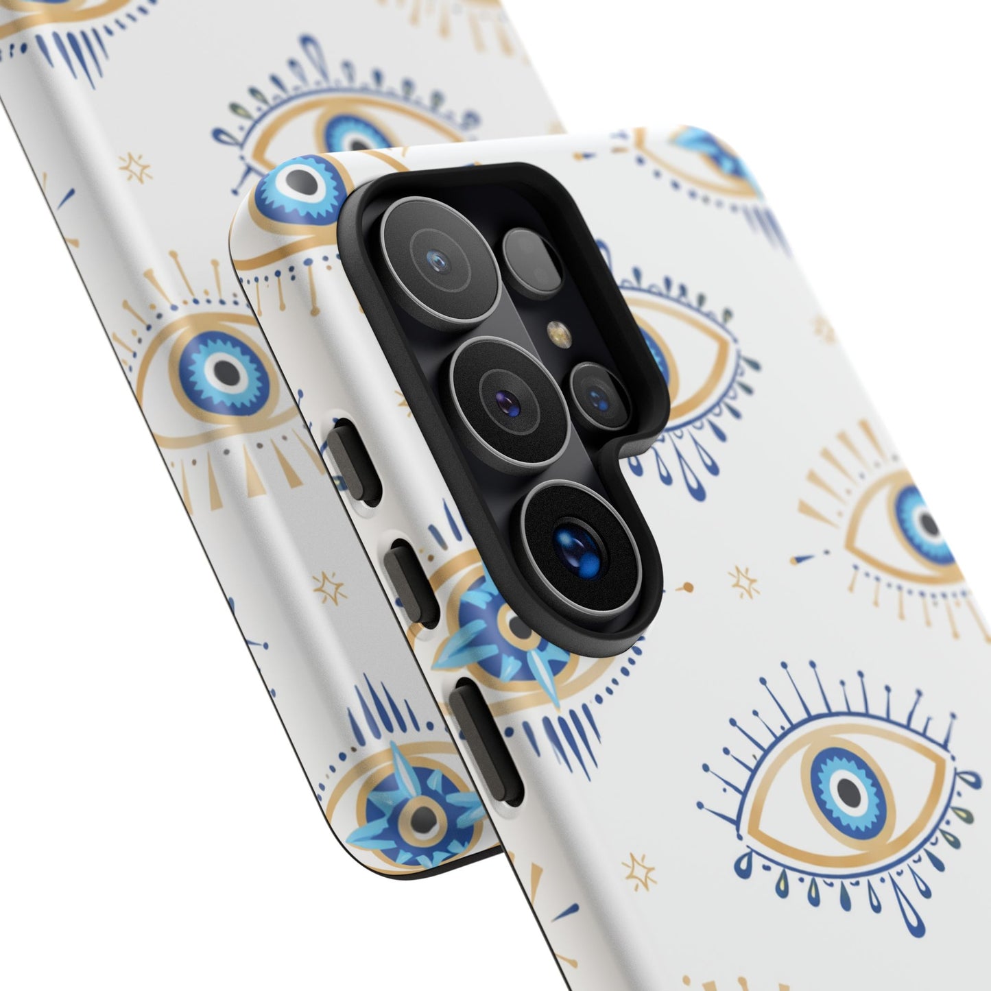 Blue Evil Eye Phone Case – Protective Slim Shockproof Cover for Iphone, Samsung Galaxy and Pixel