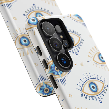 Blue Evil Eye Phone Case – Protective Slim Shockproof Cover for Iphone, Samsung Galaxy and Pixel
