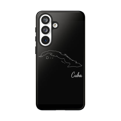 Cuba Outline Phone Case – Minimal Country Map Tough Case (iPhone, Samsung, Pixel)
