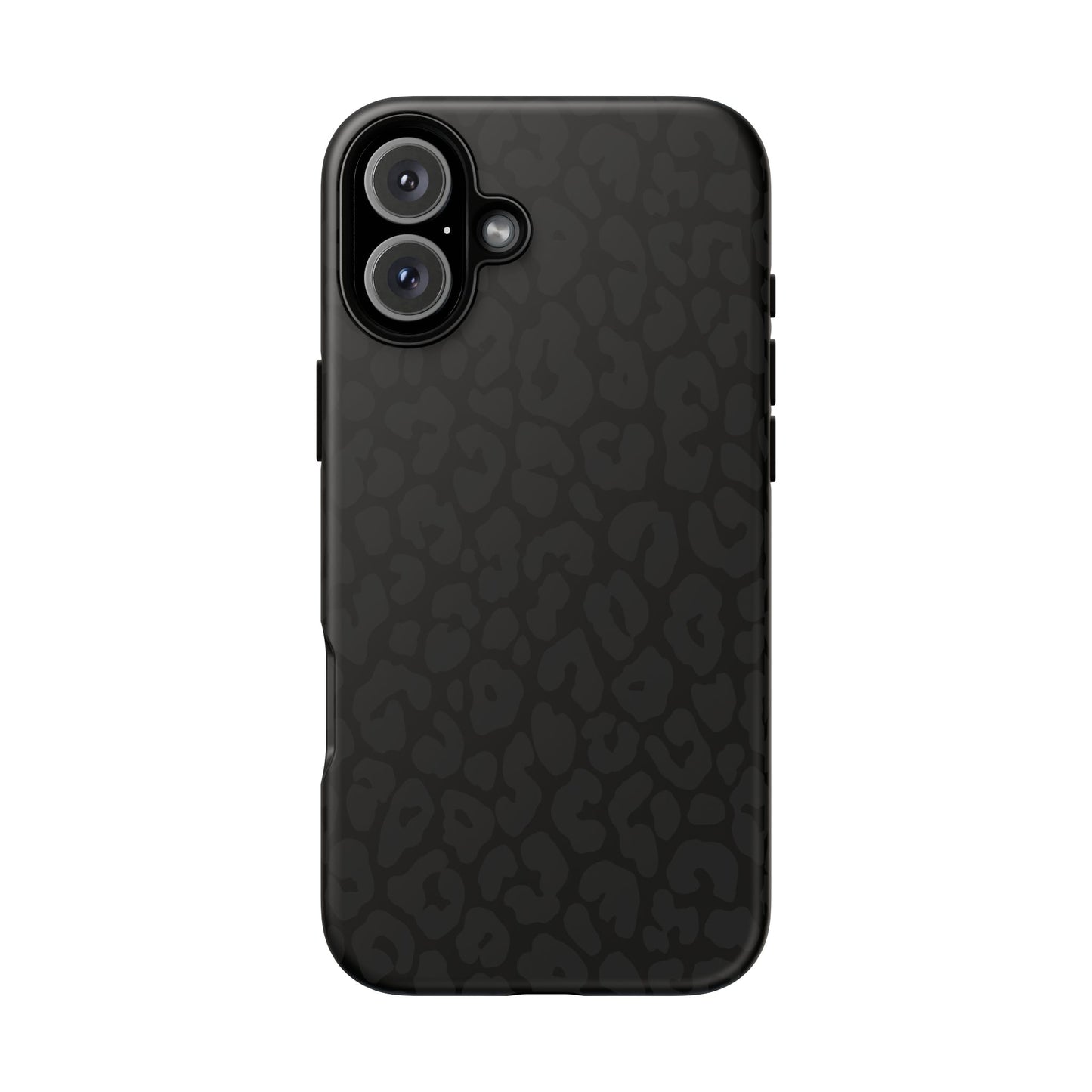 Black Leopard Phone Case | Black on Black Leopard Print Tough iPhone & Samsung Case | Matte or Glossy Protective Cover