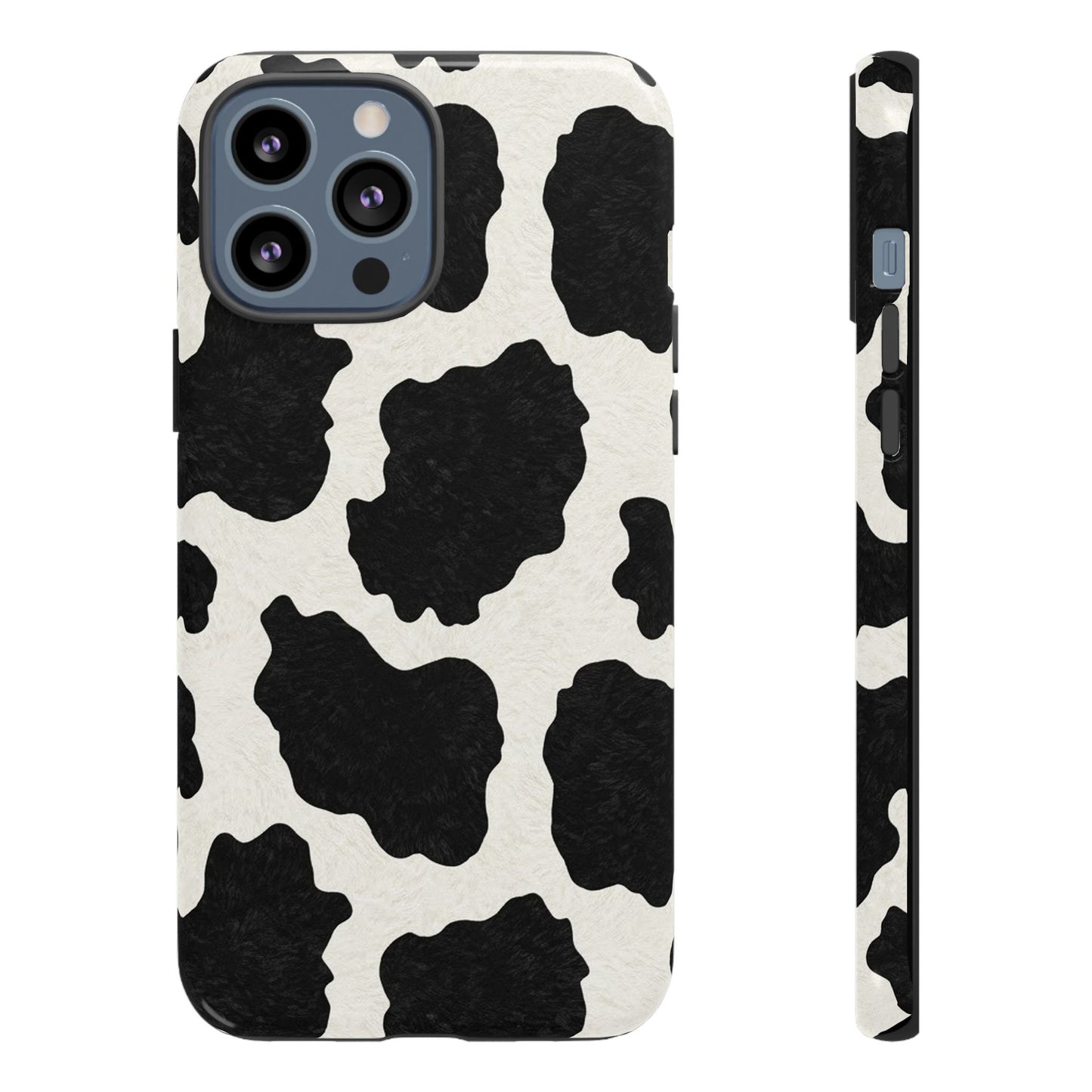 Black & White Cow Print Phone Case | Aesthetic Tough Protective Case