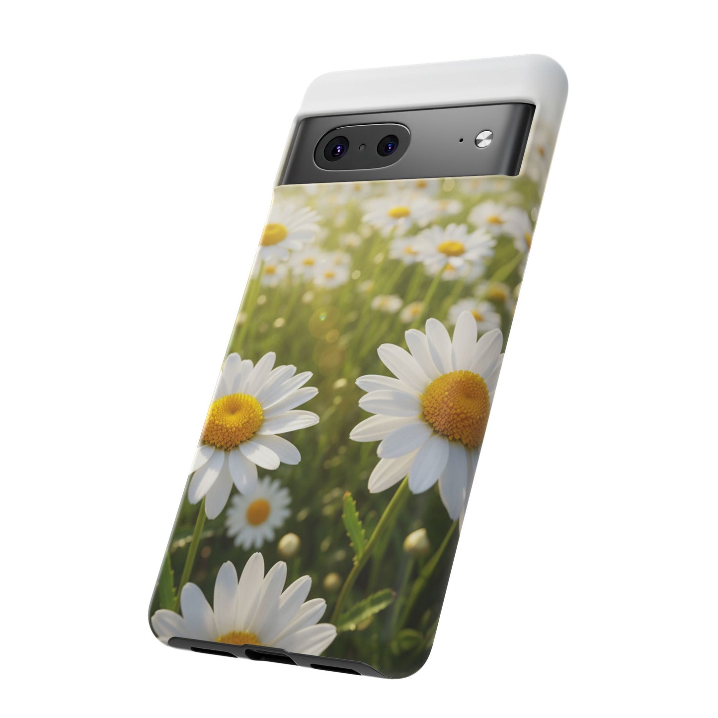 Daisy Phone Case – Floral Spring Field Tough Protective Case (iPhone, Samsung, Pixel)