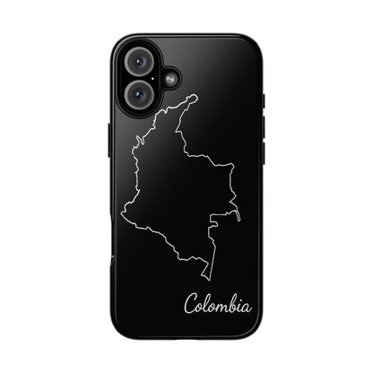 Colombia Outline Phone Case – Minimal Country Map Tough Case (iPhone, Samsung, Pixel)