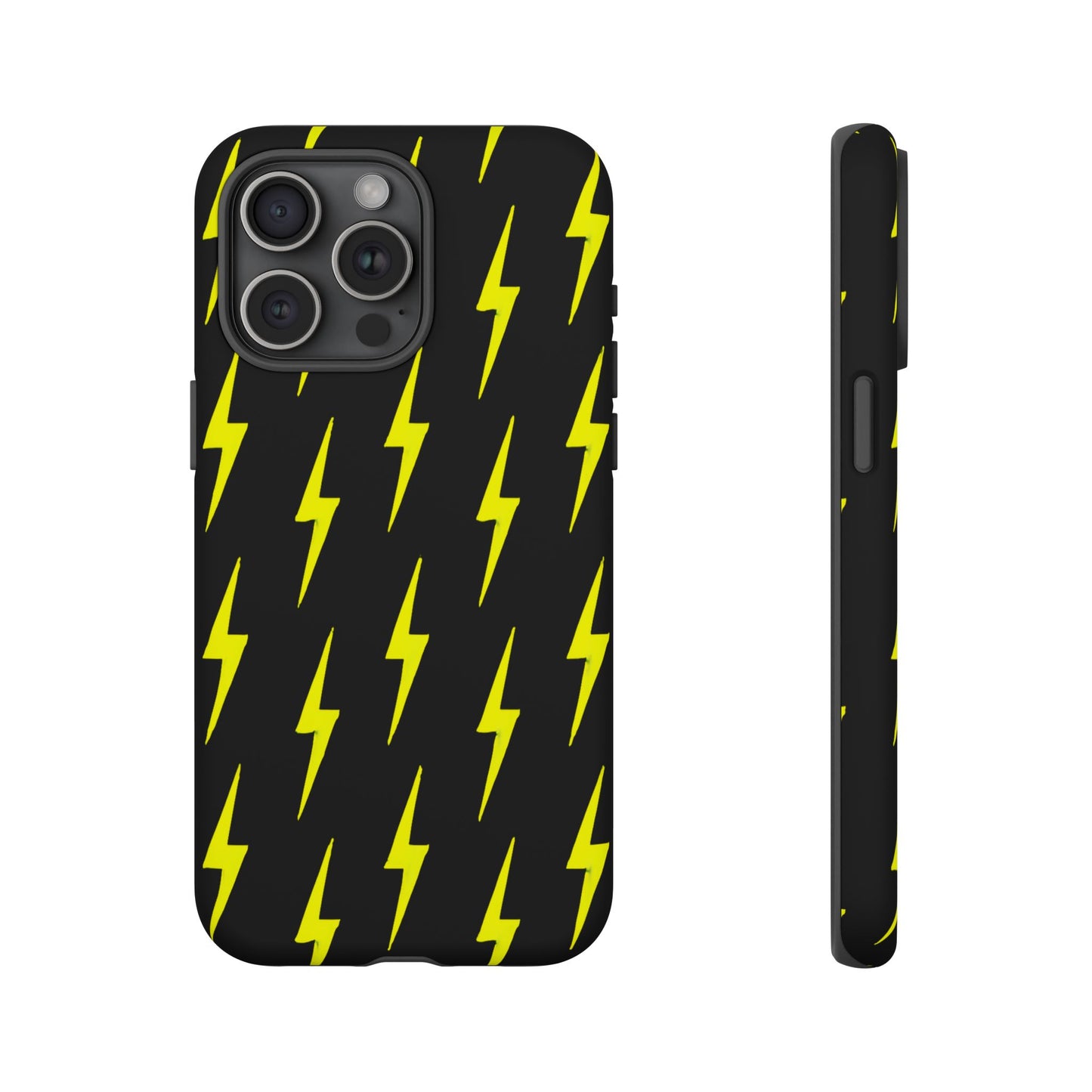 Yellow Lightning Bolt Tough Phone Case | Bold Electric Pattern Case for Iphone, Samsung Galaxy and Pixel