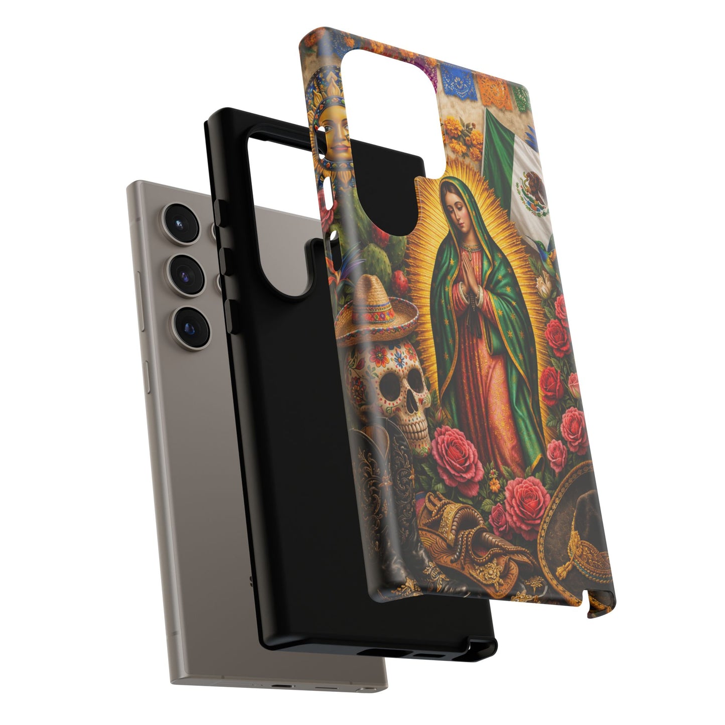Virgen de Guadalupe Phone Case Mexican Floral iPhone Samsung Pixel Case