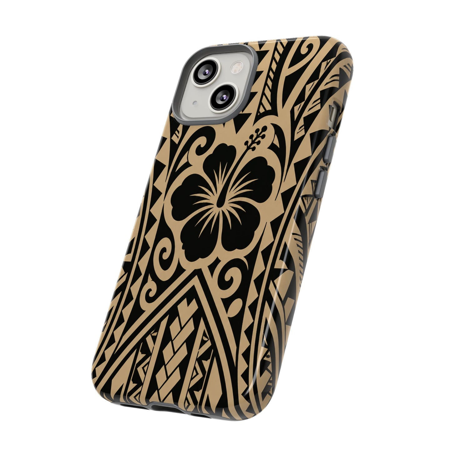 Polynesian Tribal Hawaiin Hibiscus Phone Case for iPhone Samsung Galaxy