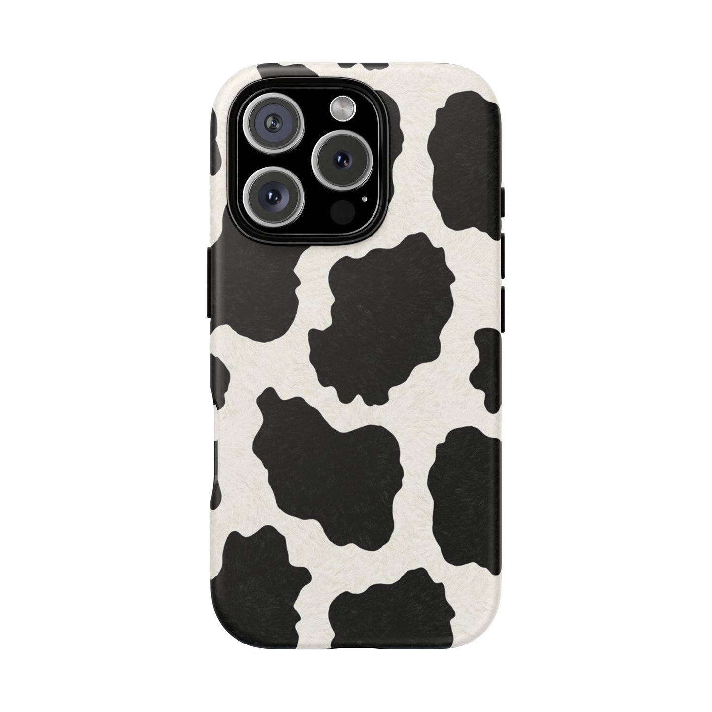 Black & White Cow Print Phone Case | Aesthetic Tough Protective Case
