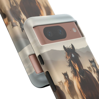 Running Horses Phone Case | Wild Mustang Herd Tough Protective Cover