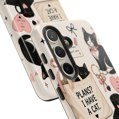 Cat Lover Phone Case | Plans? I Have A Cat Cute Aesthetic Cover