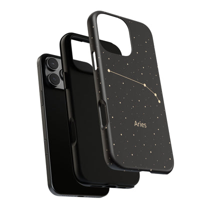 Aries Zodiac Constellation Phone Case – Luxe Gold Celestial Cover