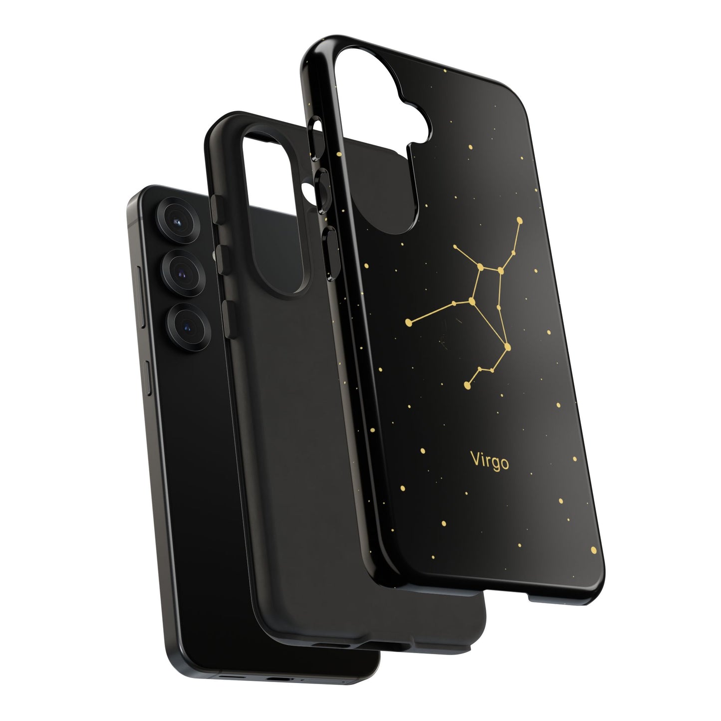 Virgo Zodiac Constellation Phone Case – Luxe Gold Celestial Cover