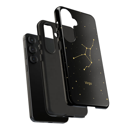 Virgo Zodiac Constellation Phone Case – Luxe Gold Celestial Cover