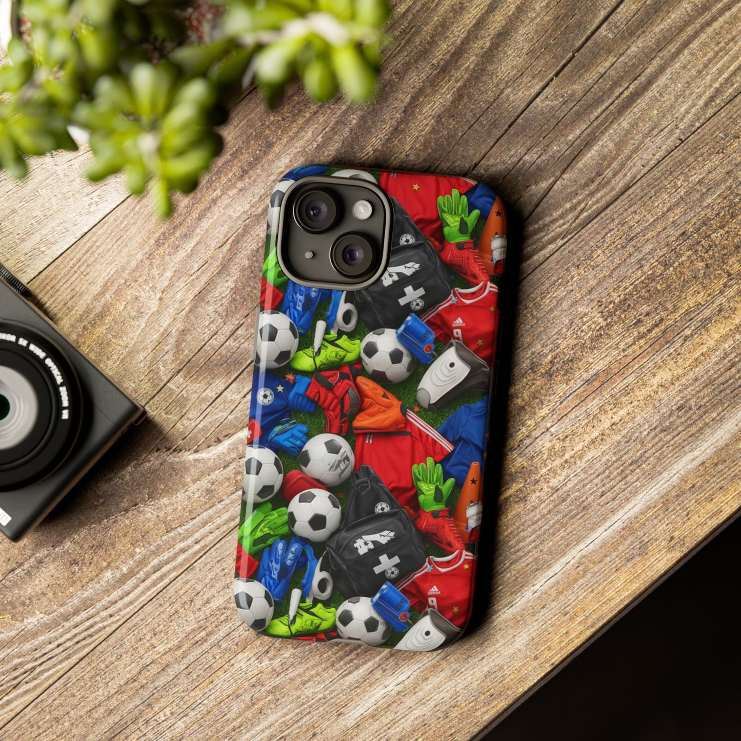 Soccer Ball Pattern Phone Case – Sports Fan Tough Protective Game Day Case