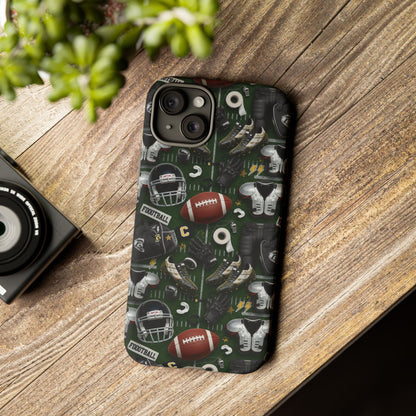 Football Pattern Phone Case – Sports Fan Tough Protective Game Day Case
