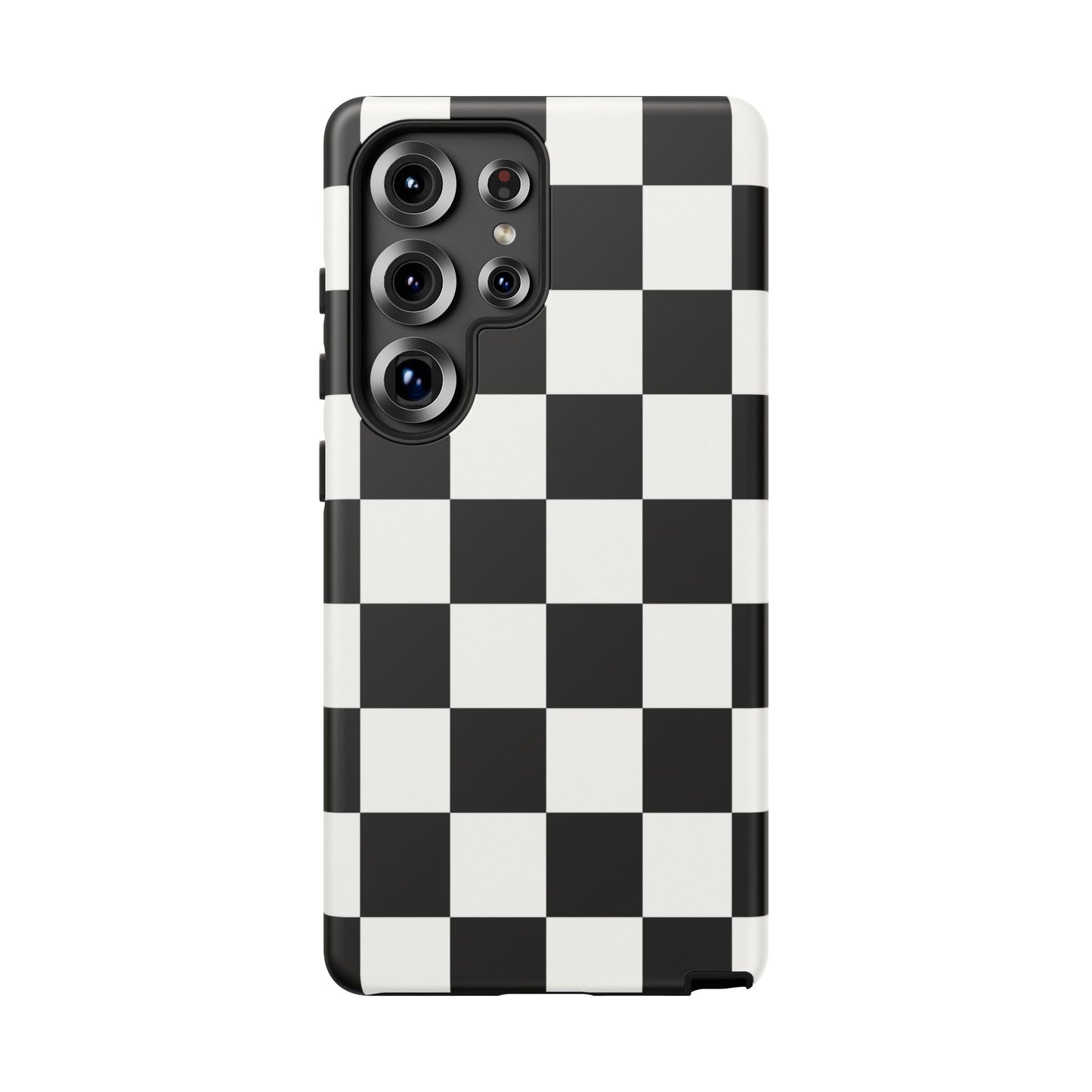 Black & White Checkerboard Phone Case – Classic Aesthetic Tough Protective Case for Iphone, Samsung Galaxy and Pixel