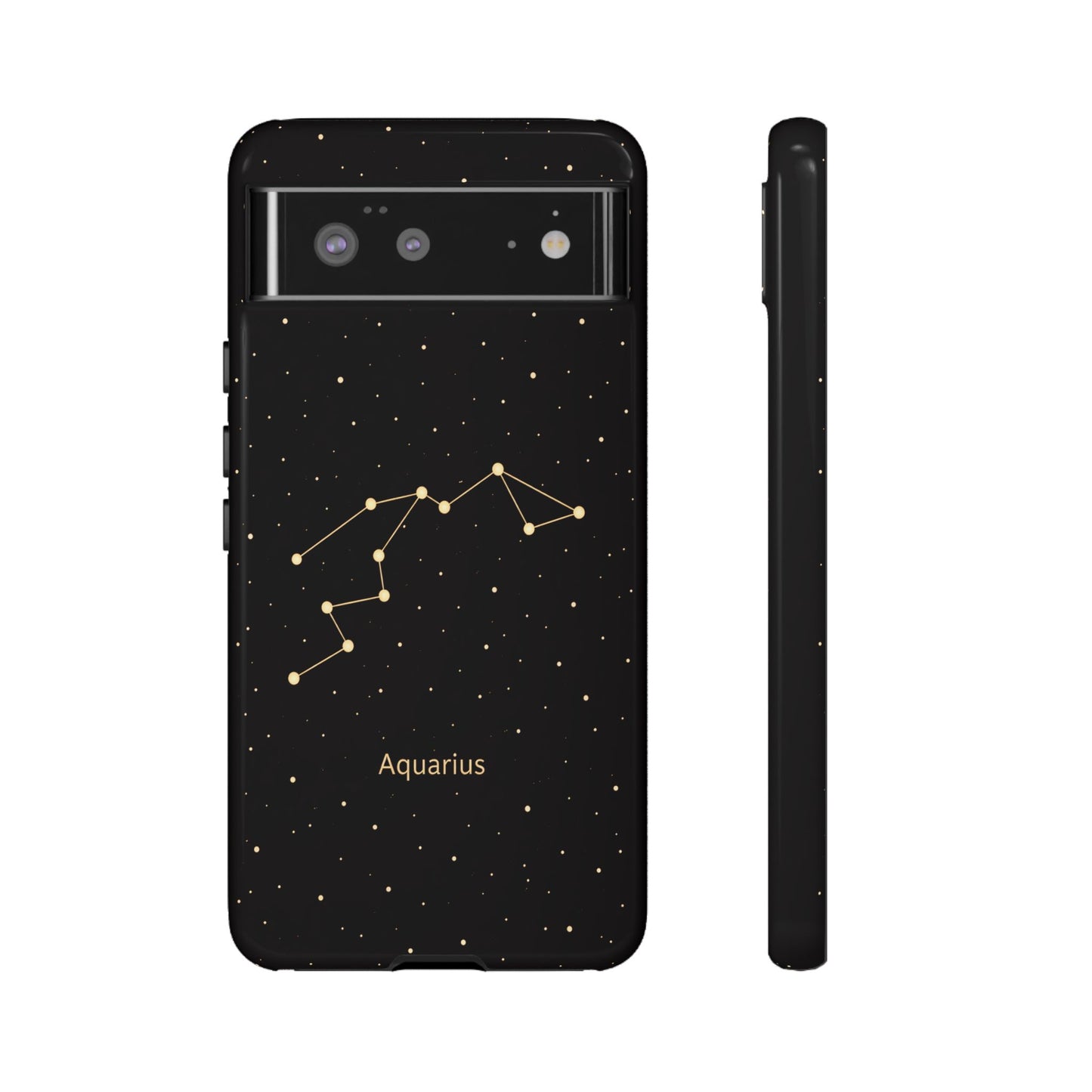 Aquarius Zodiac Constellation Phone Case – Luxe Gold Celestial Cover
