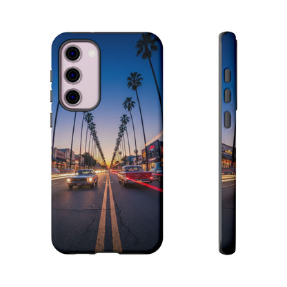 LA Sunset Boulevard Phone Case | Palm Tree Sunset Aesthetic | City Night Tough Case