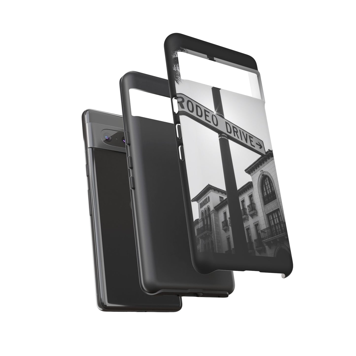 Rodeo Drive Phone Case | Los Angeles Aesthetic Black & White Photography | Luxury LA Street Tough Case for iPhone & Samsung