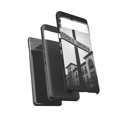 Rodeo Drive Phone Case | Los Angeles Aesthetic Black & White Photography | Luxury LA Street Tough Case for iPhone & Samsung