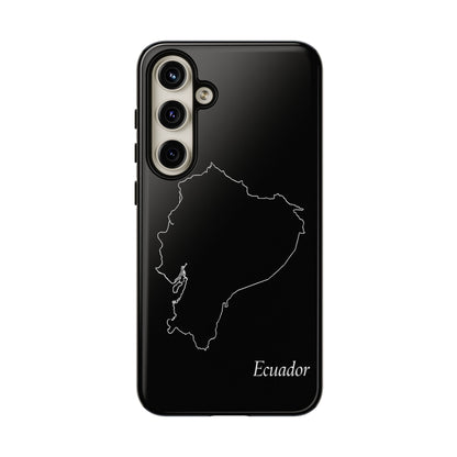 Ecuador Outline Phone Case – Minimal Country Map Tough Case (iPhone, Samsung, Pixel)