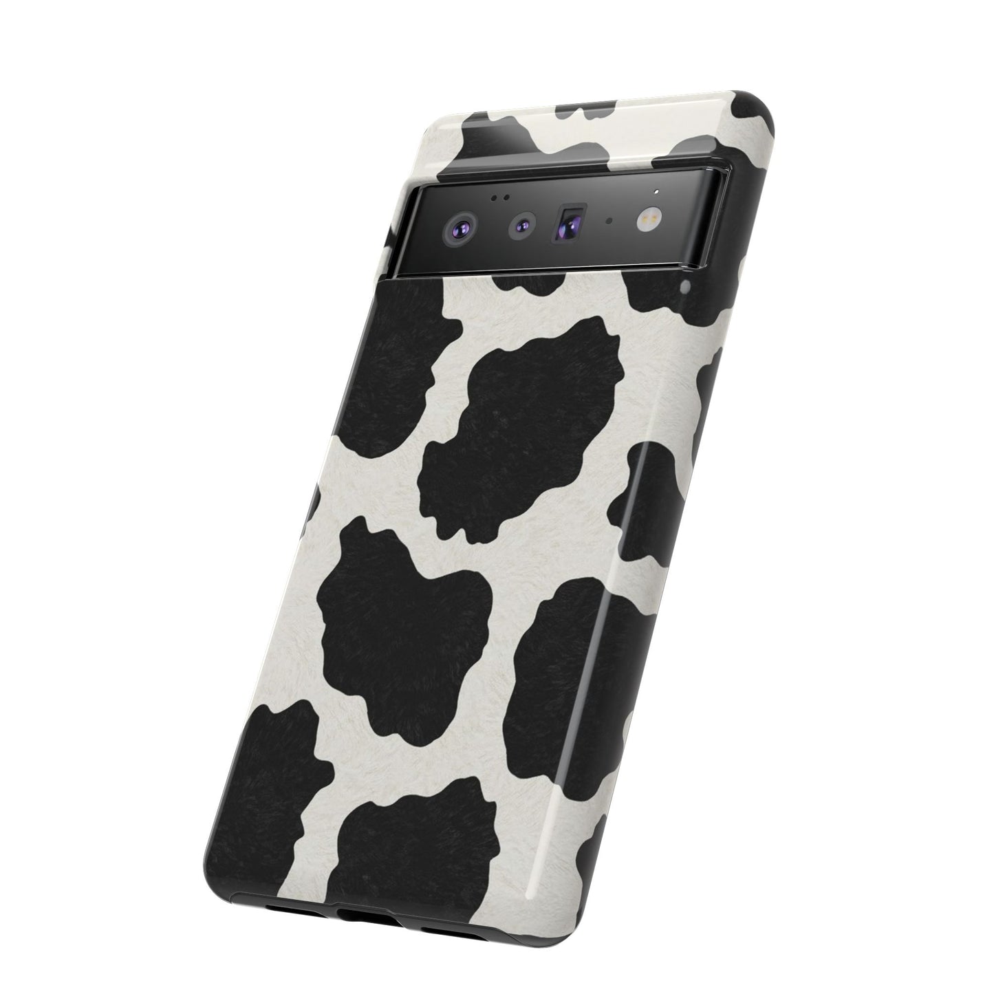 Black & White Cow Print Phone Case | Aesthetic Tough Protective Case