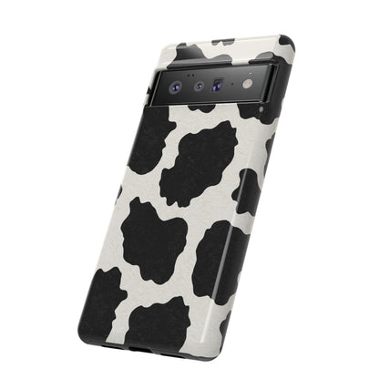 Black & White Cow Print Phone Case | Aesthetic Tough Protective Case