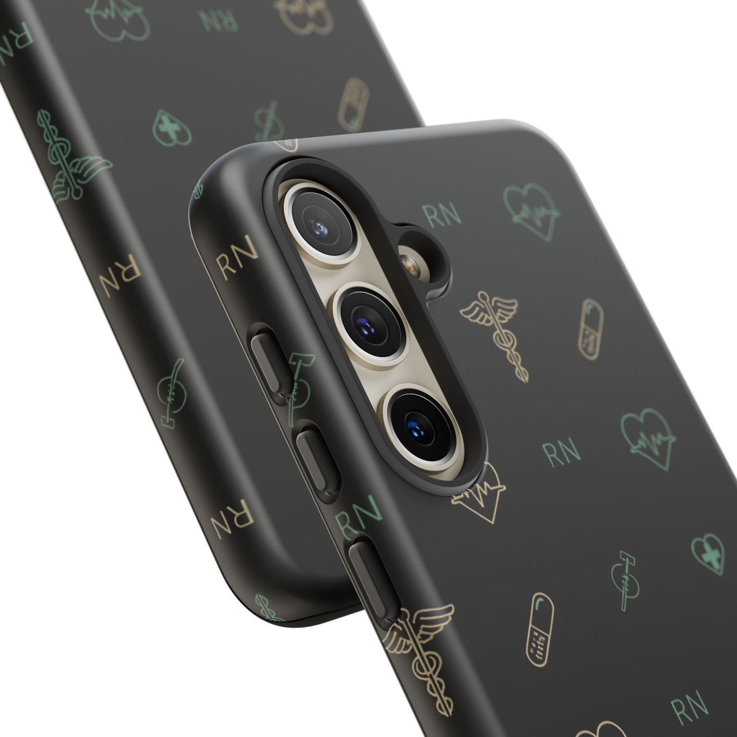 RN Nurse Phone Case – Minimal Medical Icon Pattern Healthcare Worker Tough Case