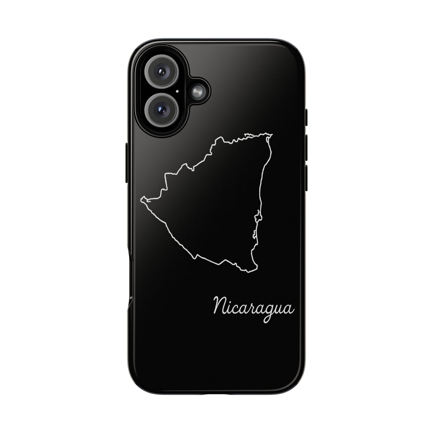 Nicaragua Outline Phone Case – Minimal Country Map Tough Case (iPhone, Samsung, Pixel)