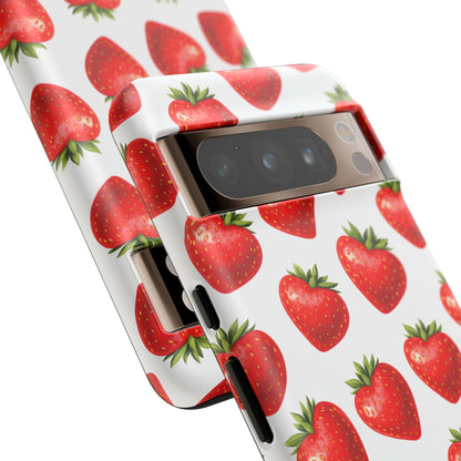 Cute Strawberry Phone Case – Aesthetic Fruit Pattern Protective Cover for Iphone, Samsung Galaxy and Pixel