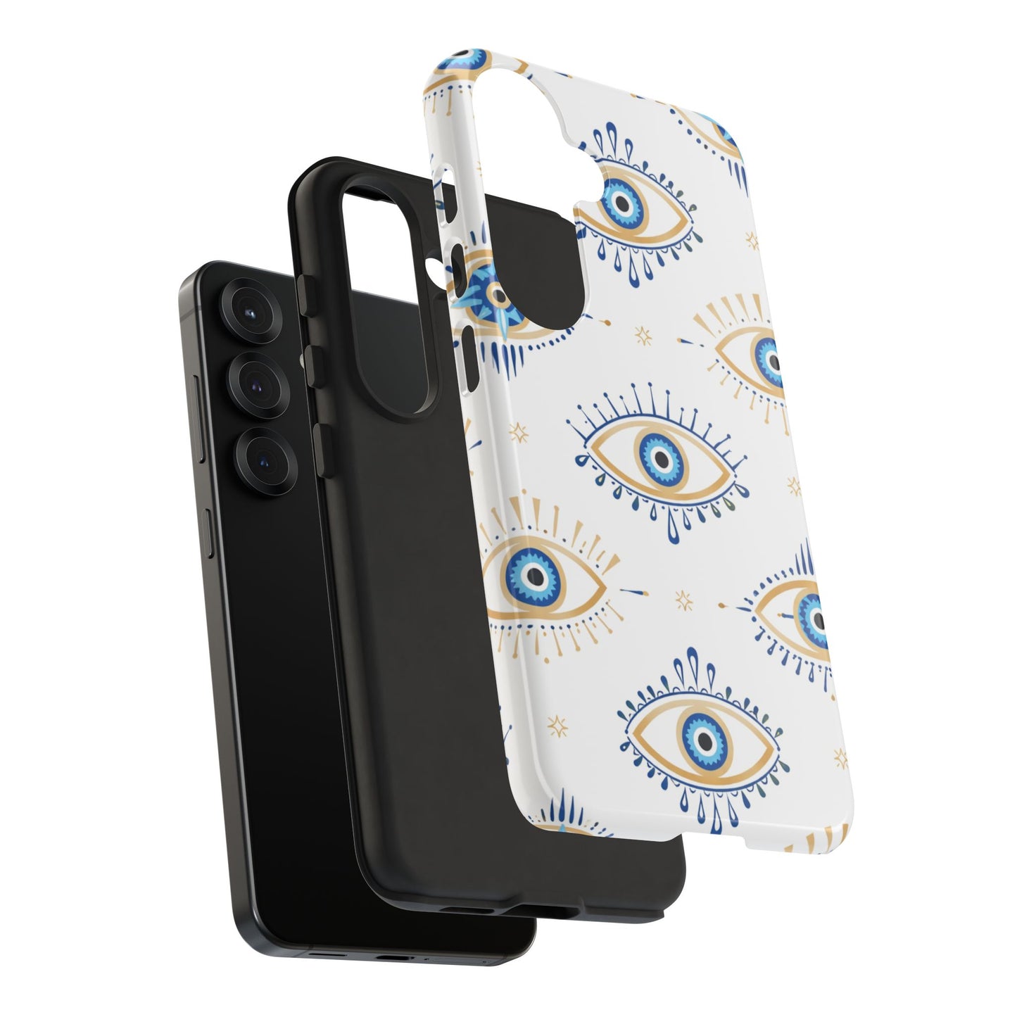 Blue Evil Eye Phone Case – Protective Slim Shockproof Cover for Iphone, Samsung Galaxy and Pixel