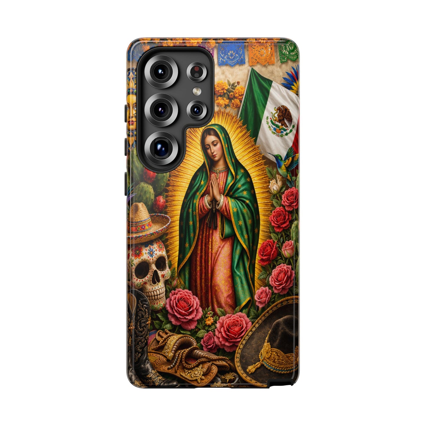 Virgen de Guadalupe Phone Case Mexican Floral iPhone Samsung Pixel Case