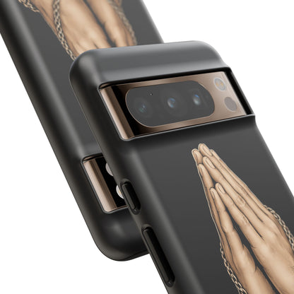 Praying Hands Cross Phone Case – Christian Faith Scripture Cover