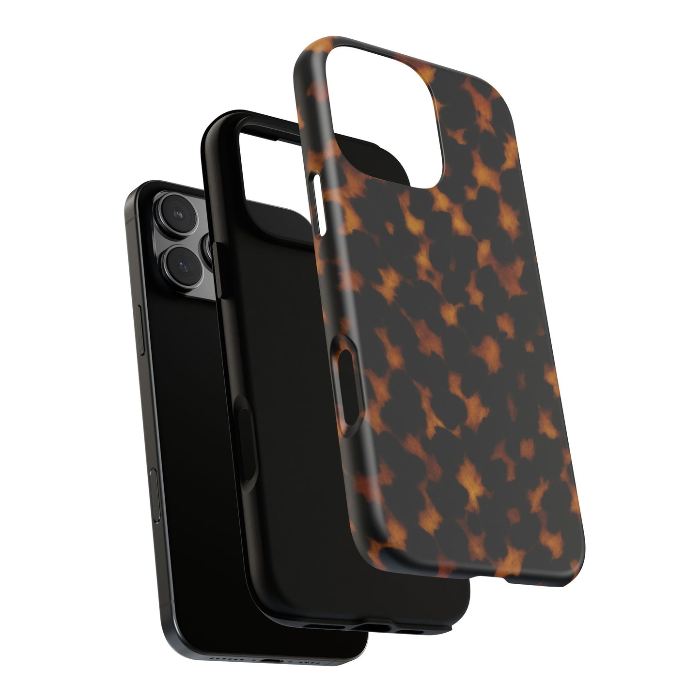 Tortoiseshell Phone Case – Brown Leopard Pattern Luxury Tough Protective Case